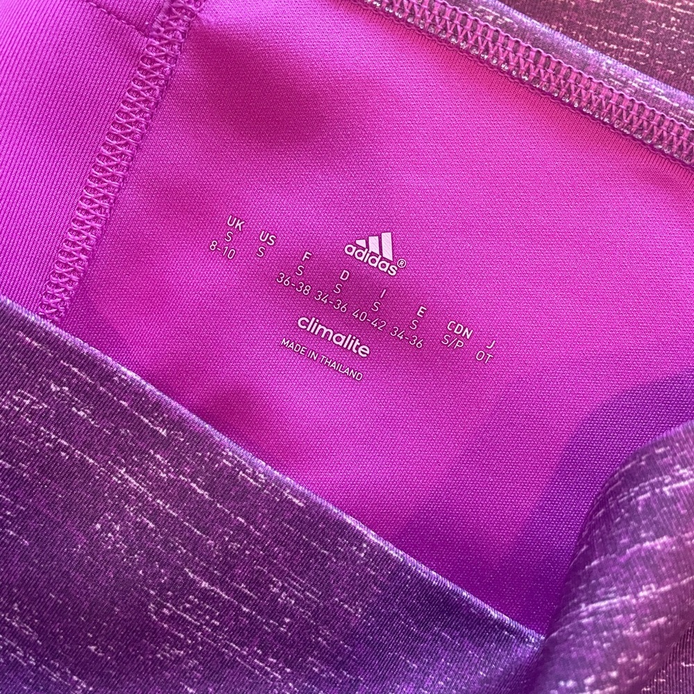 Adidas Climate Purple Leggings, Small, work out pants, yoga, soft, sleek Womens - Picture 3 of 3